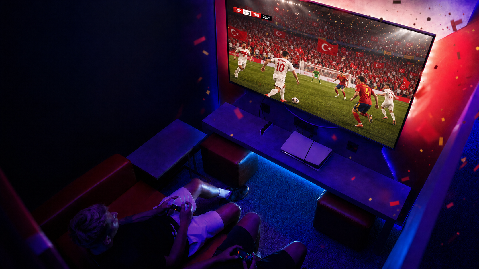 Antalya PlayStation cafe içindeki özel PS5 VIP oyun odası